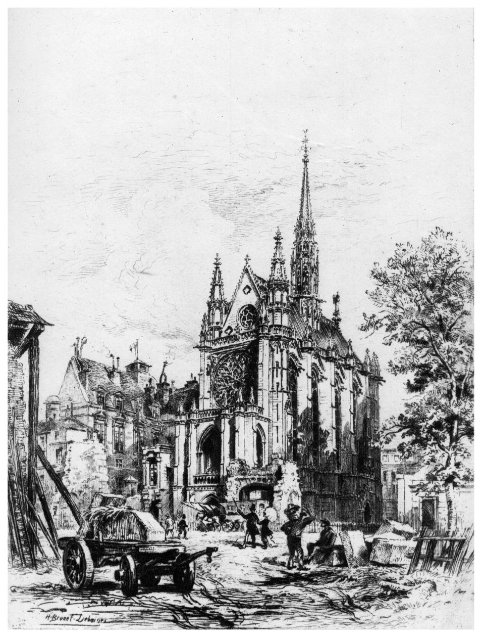 Sainte-Chapelle, c1865-1935 1924 tekijältä Alfred Louis Brunet Debaines