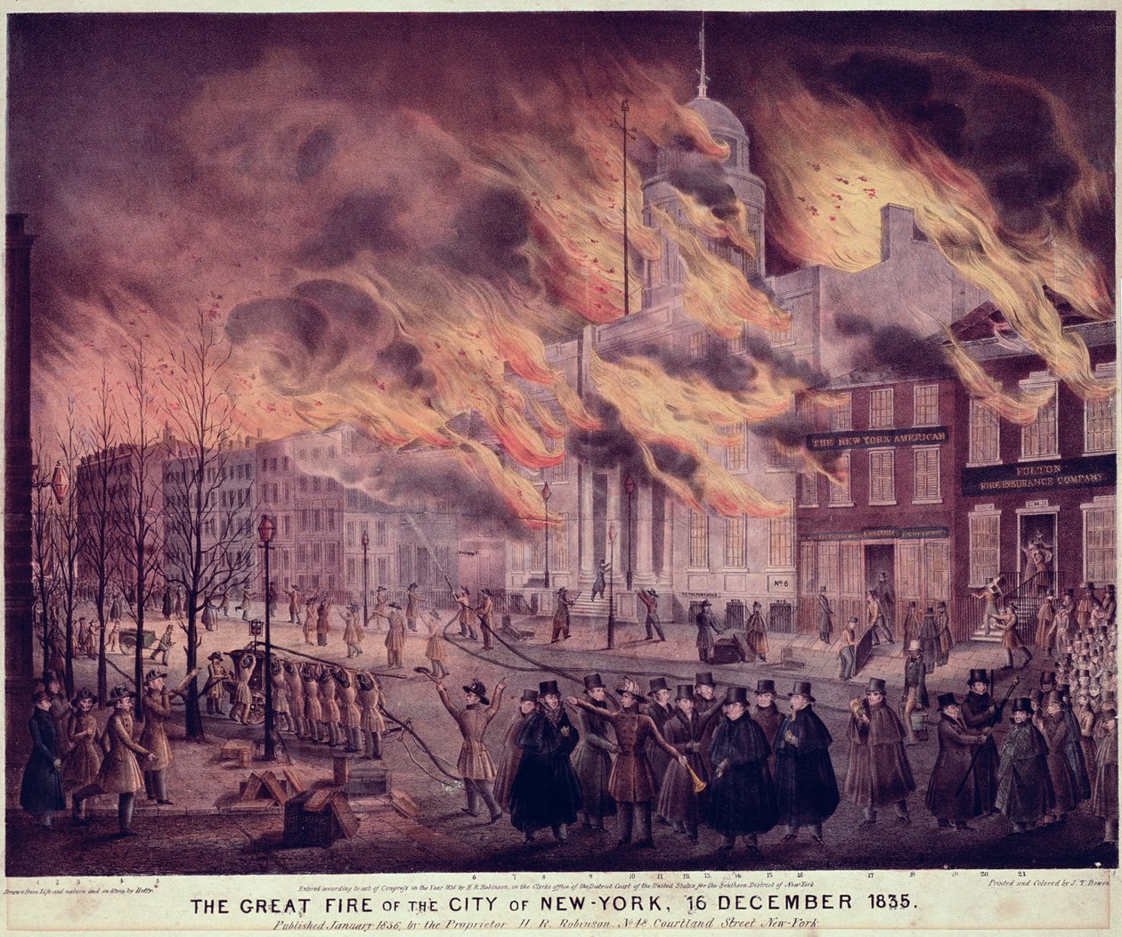 New Yorkin suuri palo, 1835 tekijältä Alfred M. Hoffy