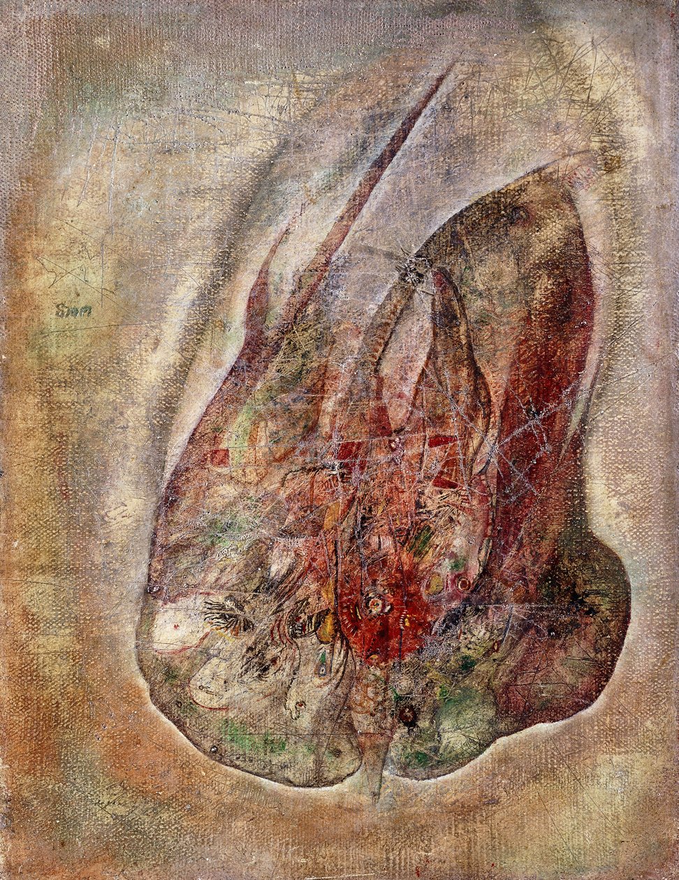 Nimetön, n. 1946 (öljy kankaalle) tekijältä Alfred Otto Wolfgang Schulze Wols