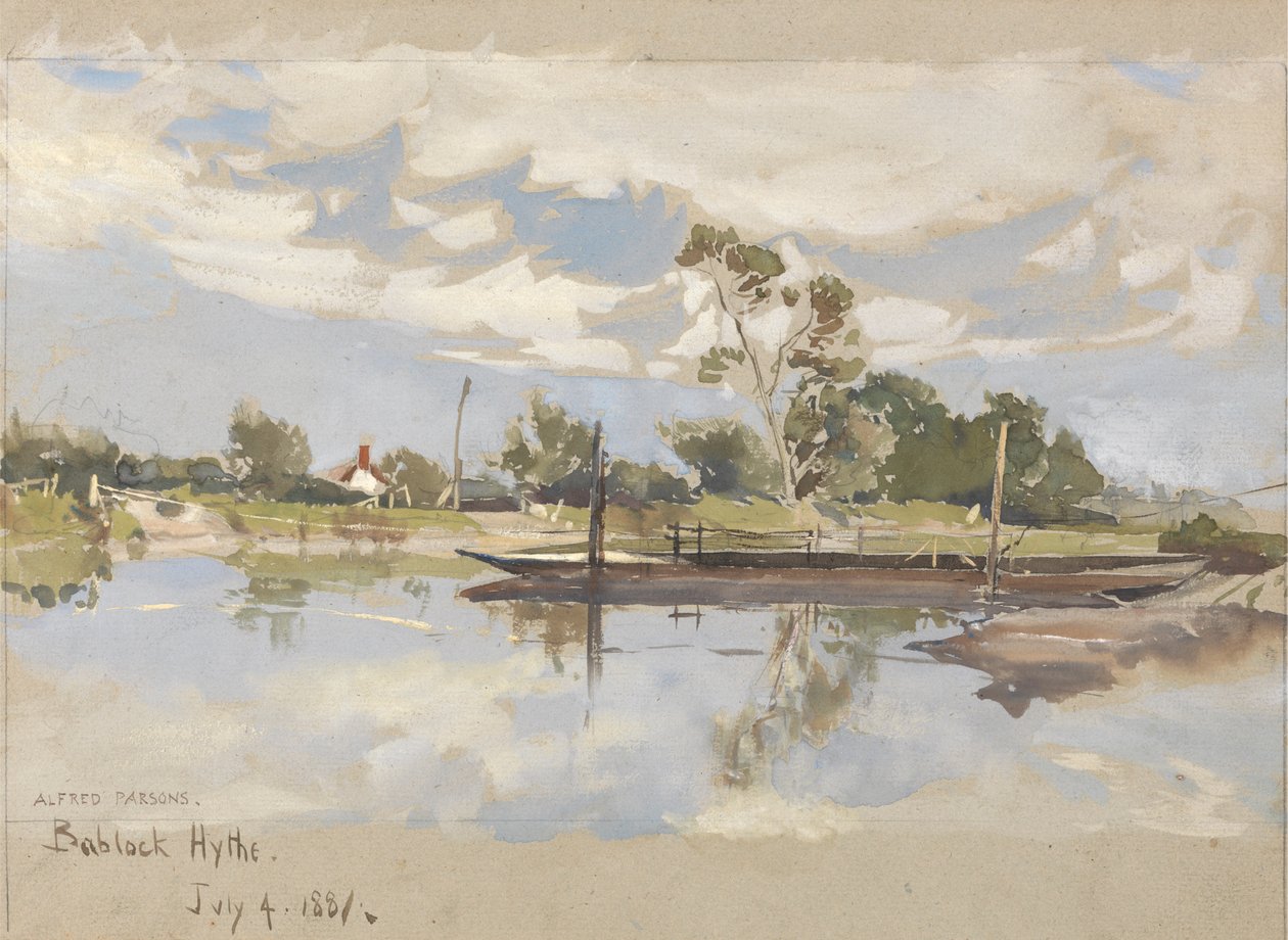 Bablock Hythe, lähellä Oxfordia tekijältä Alfred Parsons