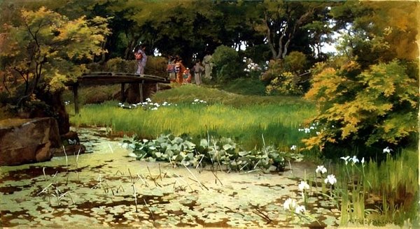 Pon d:n jäsen Te on Den Of Raku-Rakutei, Hikone tekijältä Alfred Parsons