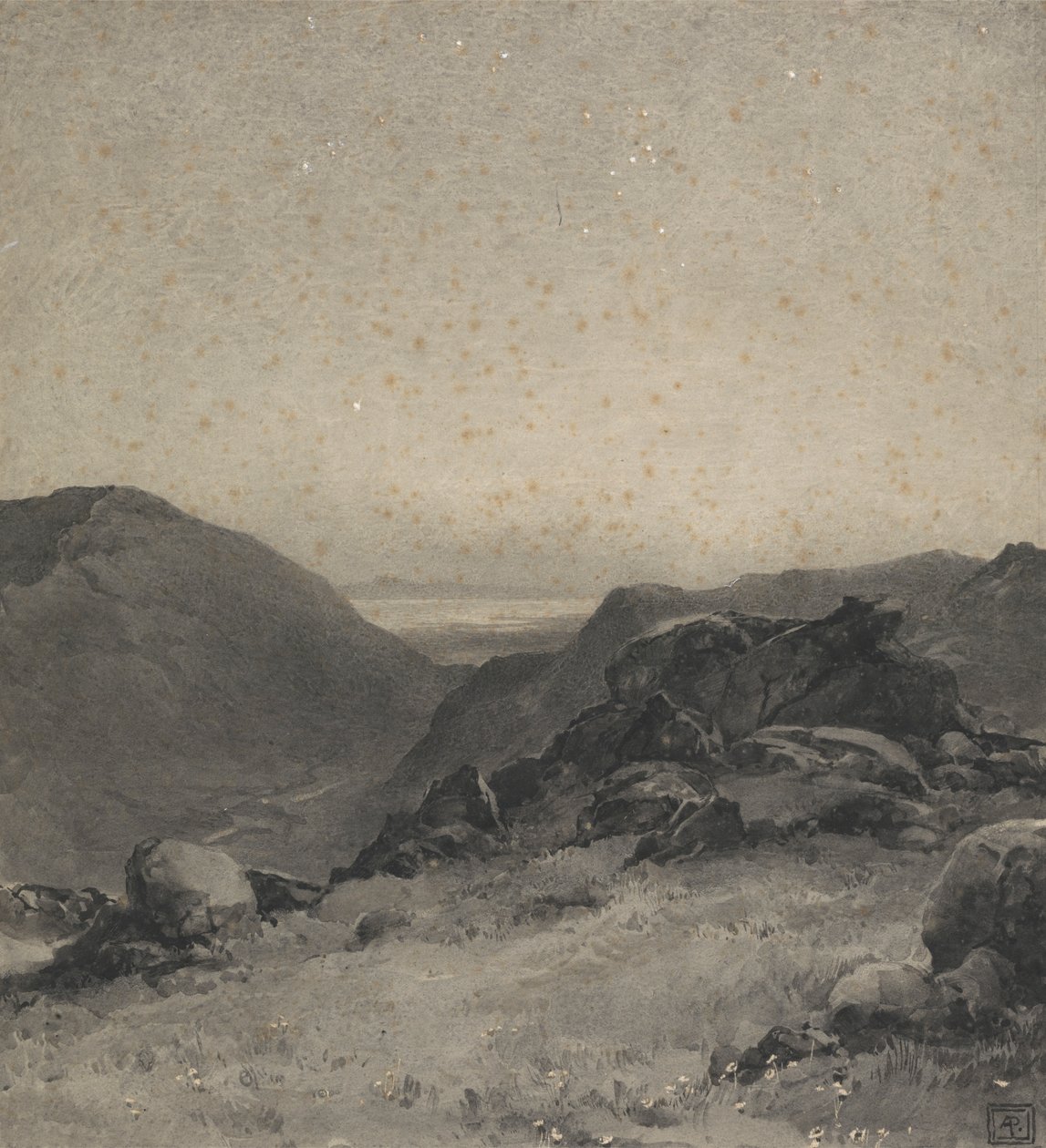 Kallioinen maisema tekijältä Alfred Parsons