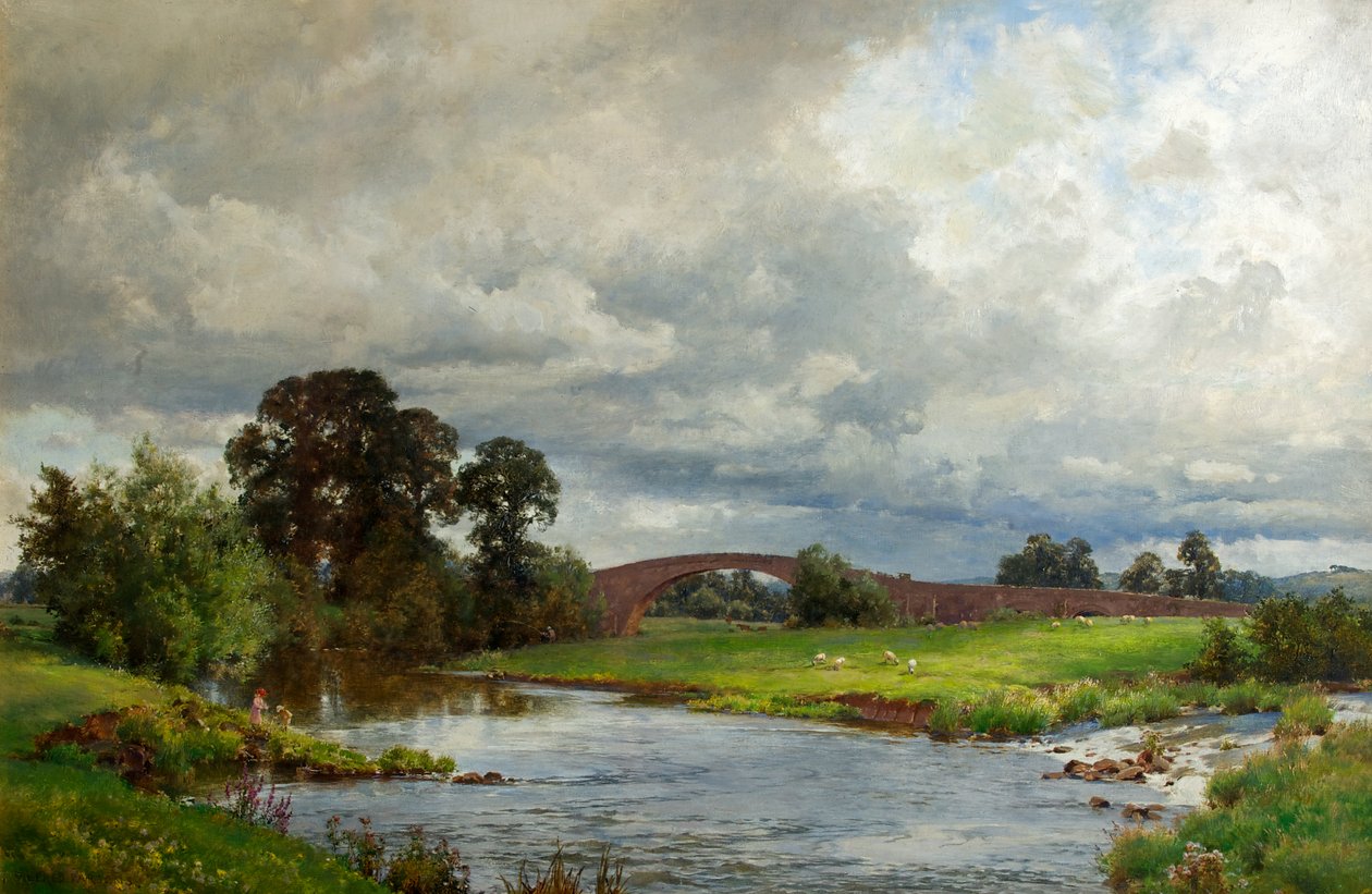 Thorvertonin silta (Öljy kankaalle) tekijältä Alfred Parsons