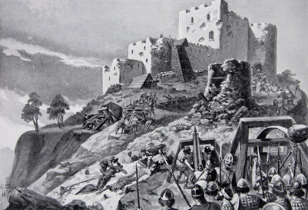 Walesin hyökkäys Montgomeryn linnaan vuonna 1095 Powysin prinssin Cadwgan ap Bleddynin johtamana, esimerkki 