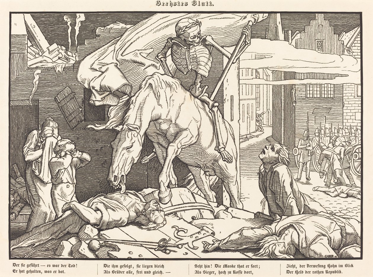Myös Dance of Death VI tekijältä Alfred Rethel