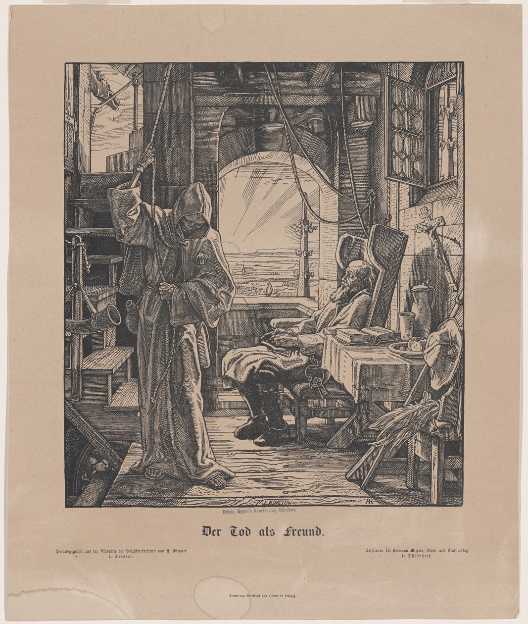 Kuolema ystävänä tekijältä Alfred Rethel