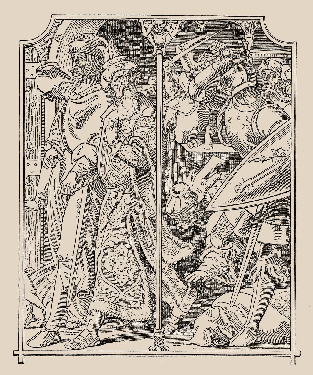Nibelungit. Etzel ja Kriemhild, 1840-1841. tekijältä Alfred Rethel