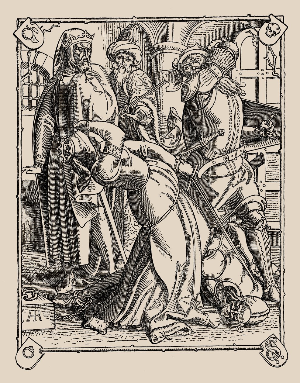 Die Nibelungen. Kuinka Gunther ja Hagen ja Kriemhild tapettiin, 1840-1841. tekijältä Alfred Rethel