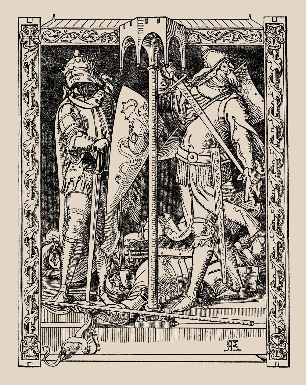 Nibelungit. Kuinka kaikki Sir Dietrichin miehet surmattiin, 1840-1841. tekijältä Alfred Rethel