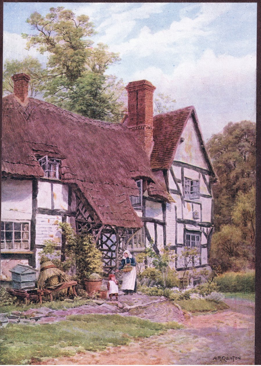 Havington, nro Evesham, Worcester, The Cottages and the Village Life of Rural England, julkaisija Dent & Sons Limited tekijältä Alfred Robert Quinton