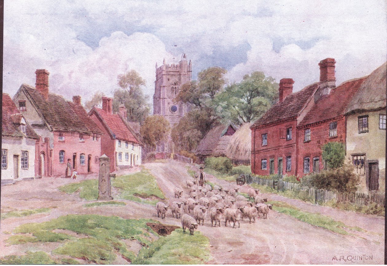 Monks Eleigh, Suffolk, The Cottages and the Village Life of Rural England, julkaisija Dent & Sons Limited tekijältä Alfred Robert Quinton