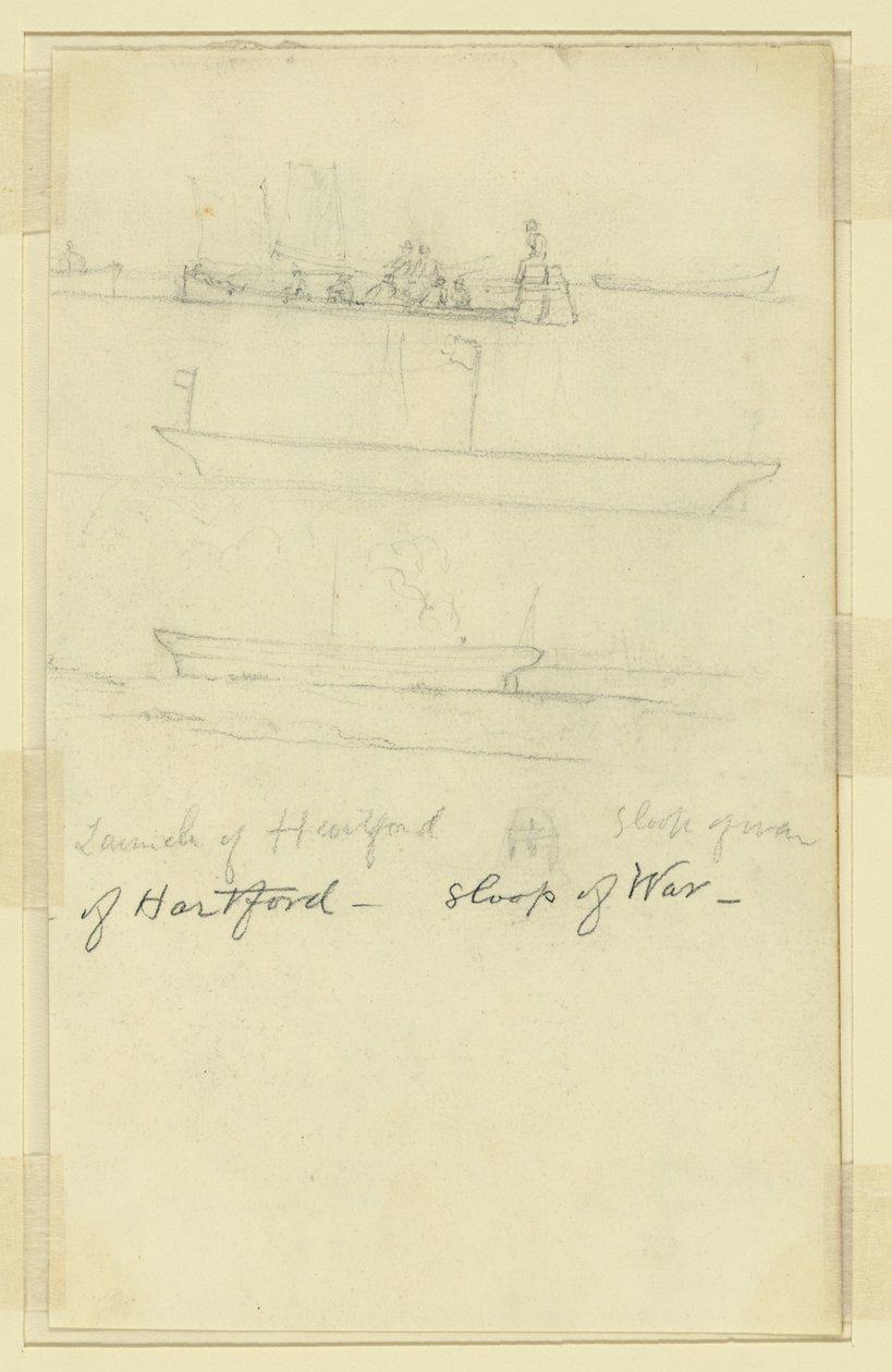 Hartfordin lanseeraus, Sloop of War tekijältä Alfred Rudolph Waud