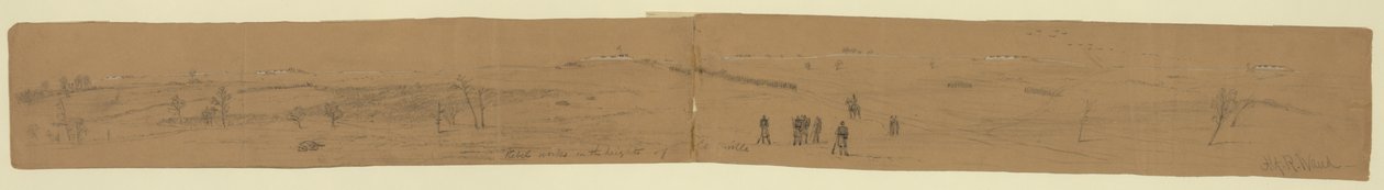 Kapinallinen työskentelee Centervillen korkeuksissa tekijältä Alfred Rudolph Waud