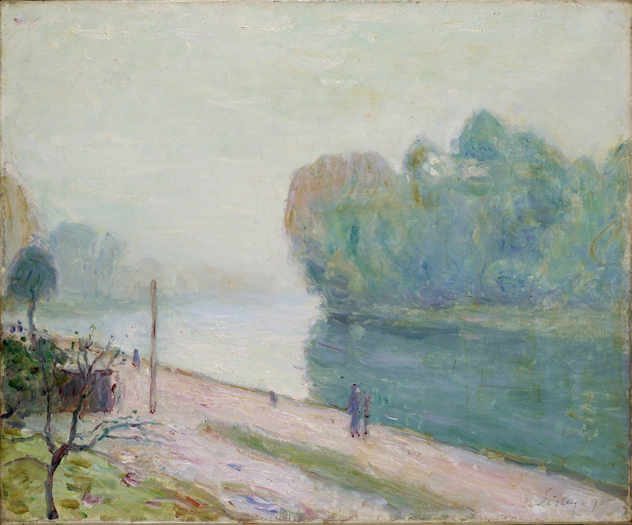 Loing-joen mutka, 1896 tekijältä Alfred Sisley