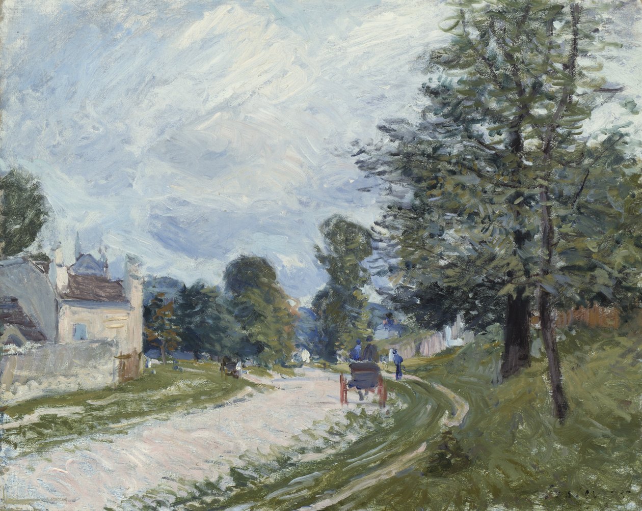 Käännös tiellä, 1873 tekijältä Alfred Sisley