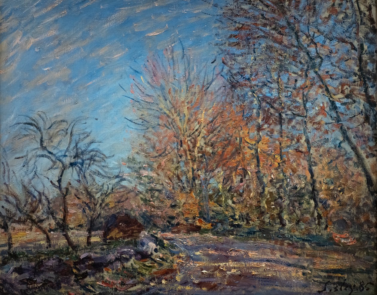 Metsän reunalla Fontainebleaussa tekijältä Alfred Sisley