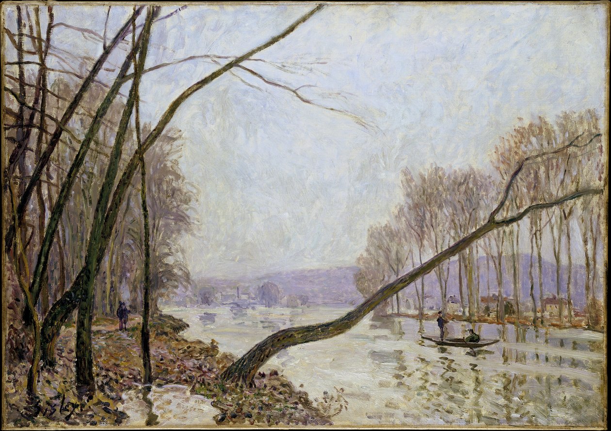 Seinen ranta syksyllä tekijältä Alfred Sisley