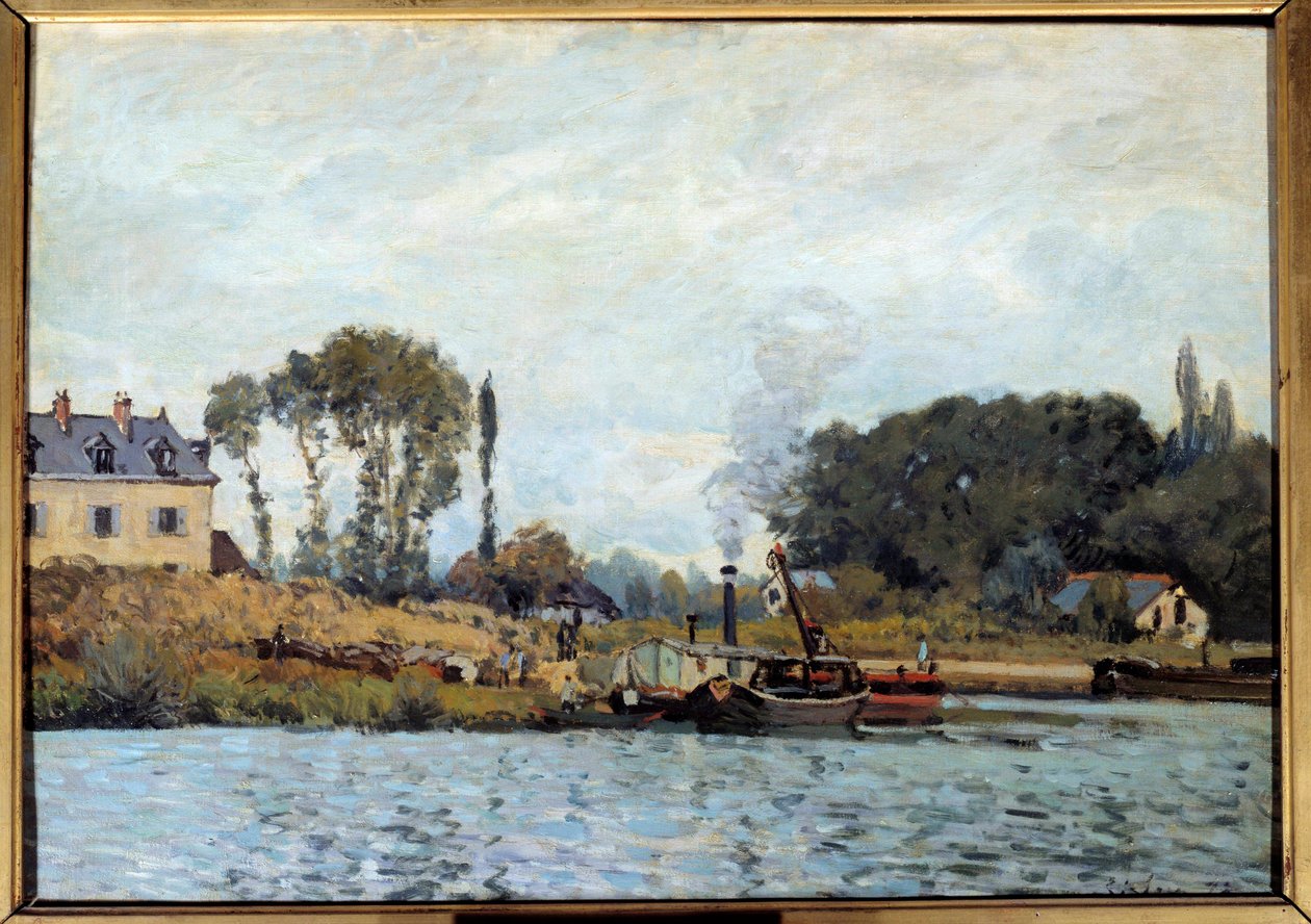 Vene Bougivalin sulkulla Alfred Sisleyn (1839-1899) maalaus 1873 su. 0,46x0,65 m Pariisi, musee d