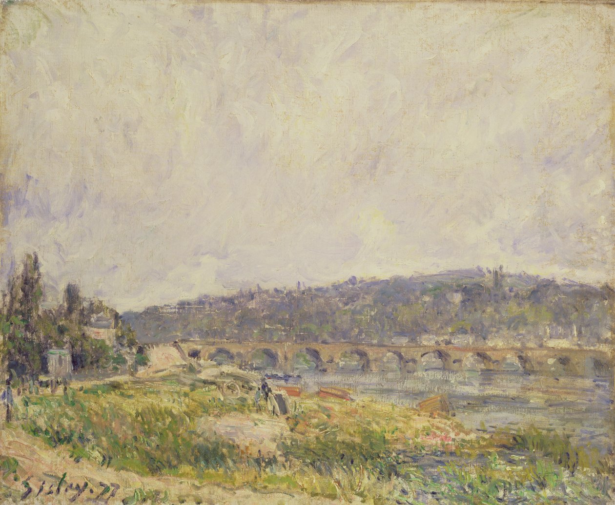 Silta Sevresissä, 1877 tekijältä Alfred Sisley
