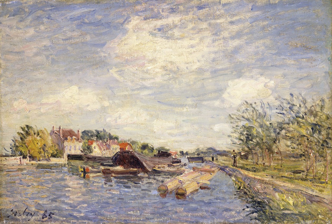 Edges of the Loing, 1885 tekijältä Alfred Sisley
