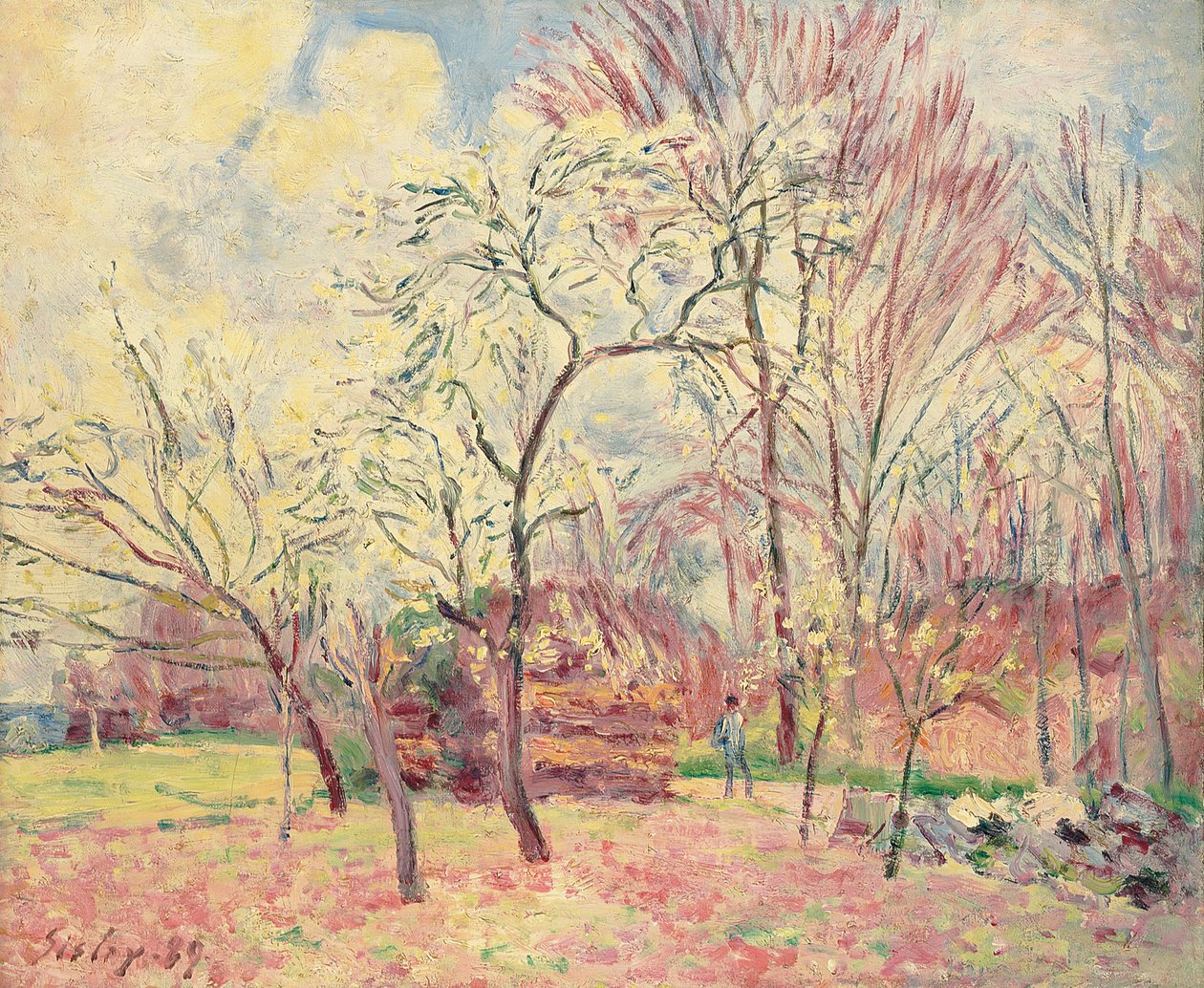 Ensimmäinen kevätpäivä Moretissa, 1889 tekijältä Alfred Sisley