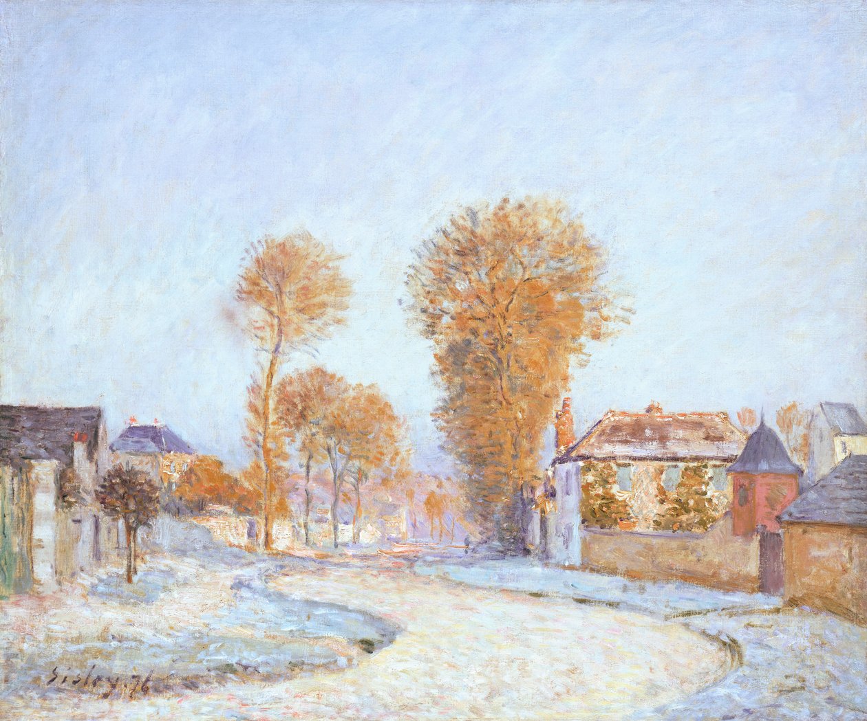 Ensimmäinen pakkanen, 1876 tekijältä Alfred Sisley
