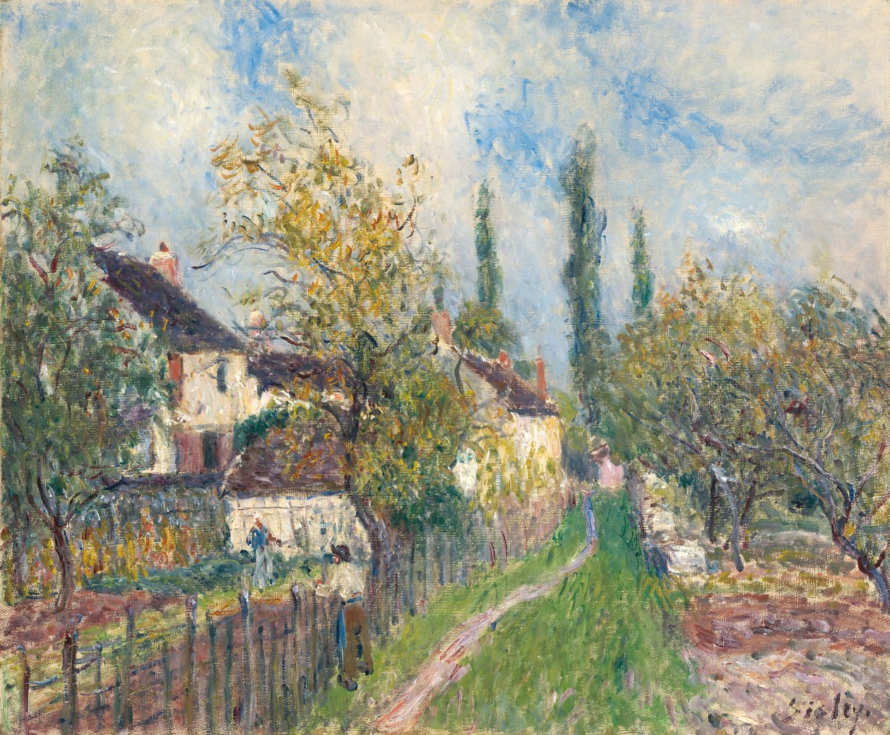 Ranska: Un sentier aux Sablons Polku Les Sablonsissa tekijältä Alfred Sisley