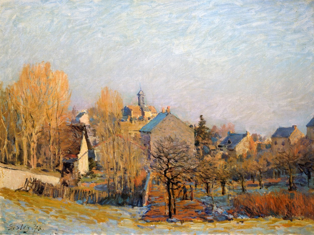 Pakkanen Louveciennesissä, 1873. tekijältä Alfred Sisley