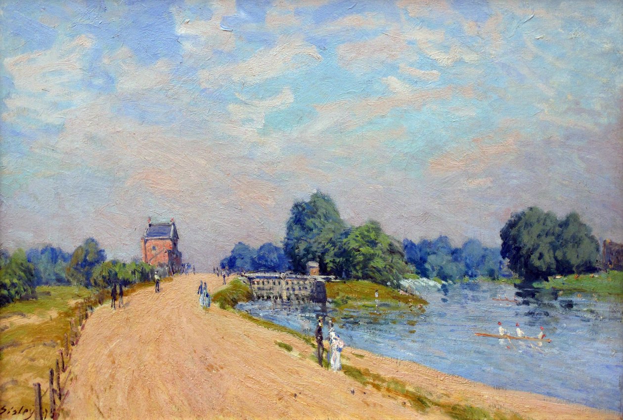 Hampton Court Road tekijältä Alfred Sisley
