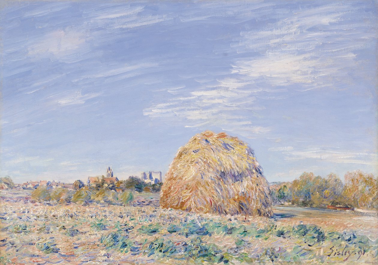 Heinäsuovasta Loingin rannoilla, 1891 tekijältä Alfred Sisley