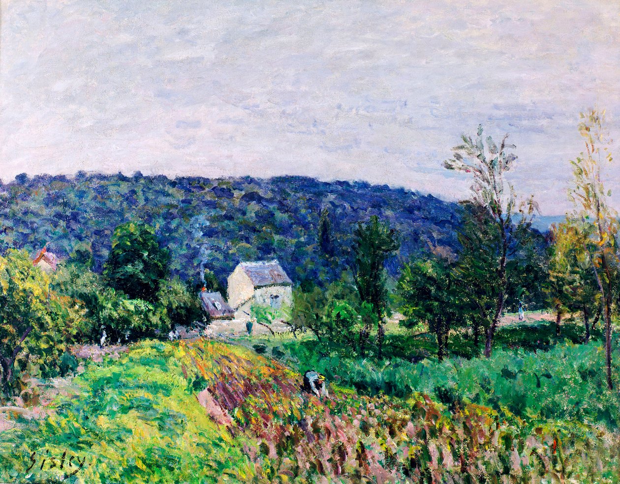 Pariisia ympäröivät kukkulat, 1879 tekijältä Alfred Sisley