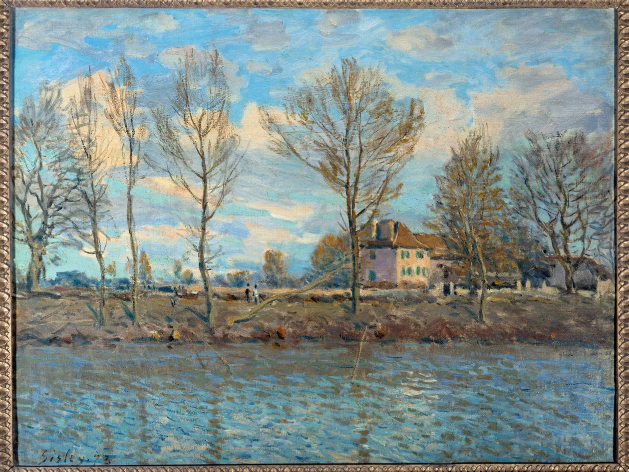 Saari suuri jatte; Neuilly-sur-Seine. Alfred Sisleyn maalaus tekijältä Alfred Sisley