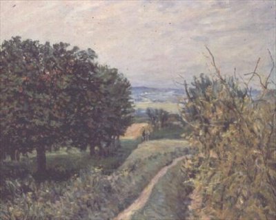 Louveciennesin viinitarhoissa tekijältä Alfred Sisley