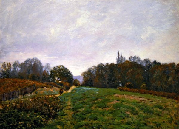 Maisema Louveciennesissä tekijältä Alfred Sisley