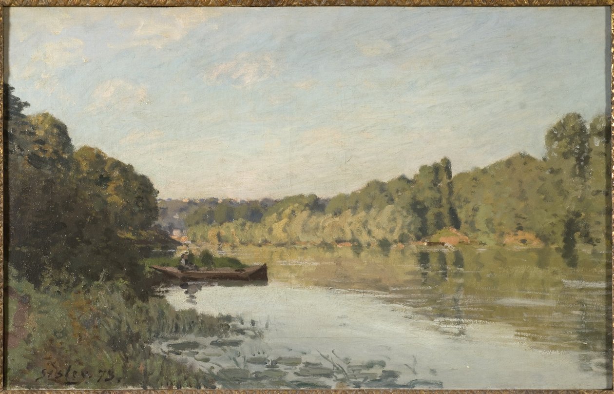 Maisema Bougivalista, 1873 tekijältä Alfred Sisley