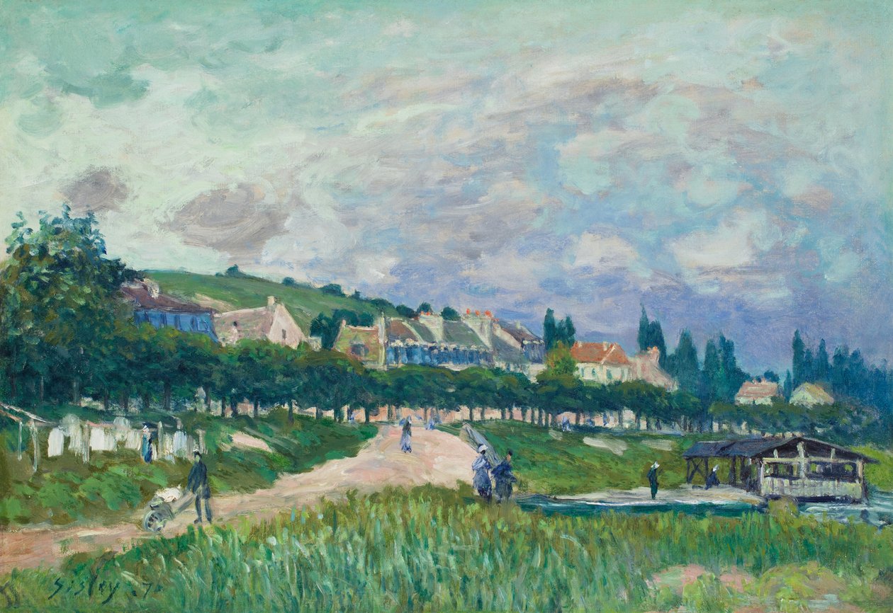 Le lavoir (Pesuhuone) tekijältä Alfred Sisley