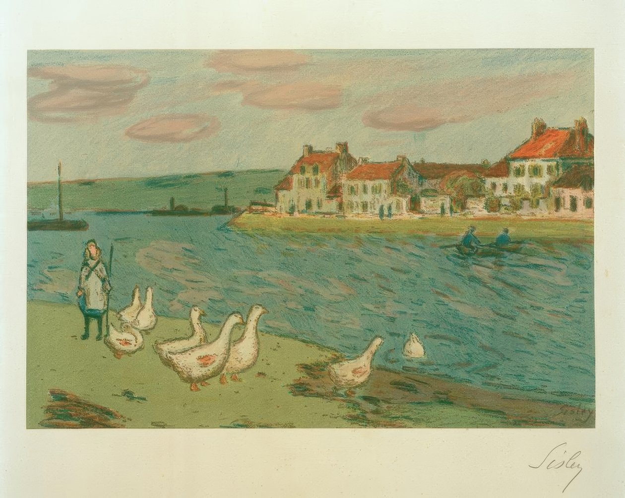 Les Oies tekijältä Alfred Sisley