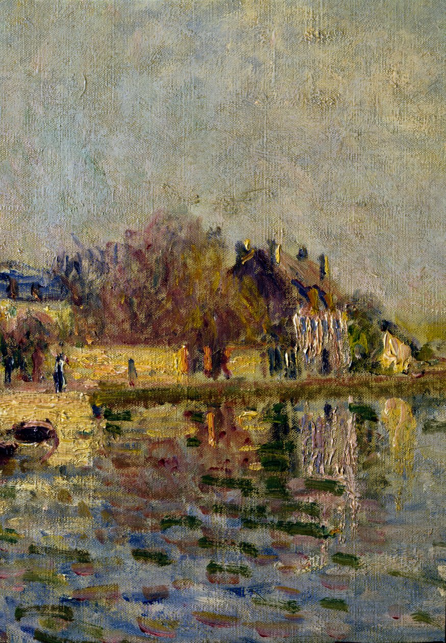 Loingin yksityiskohtien kanava. Alfred Sisleyn (1839-1899) maalaus 1884 su. 0,38x0,55 m Pariisi, musee d