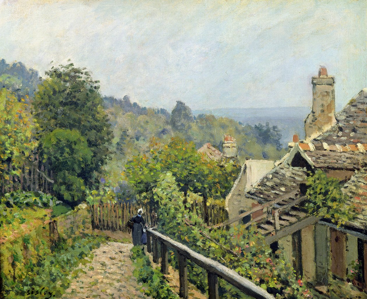 Louveciennes tai The Heights at Marly, 1873 tekijältä Alfred Sisley
