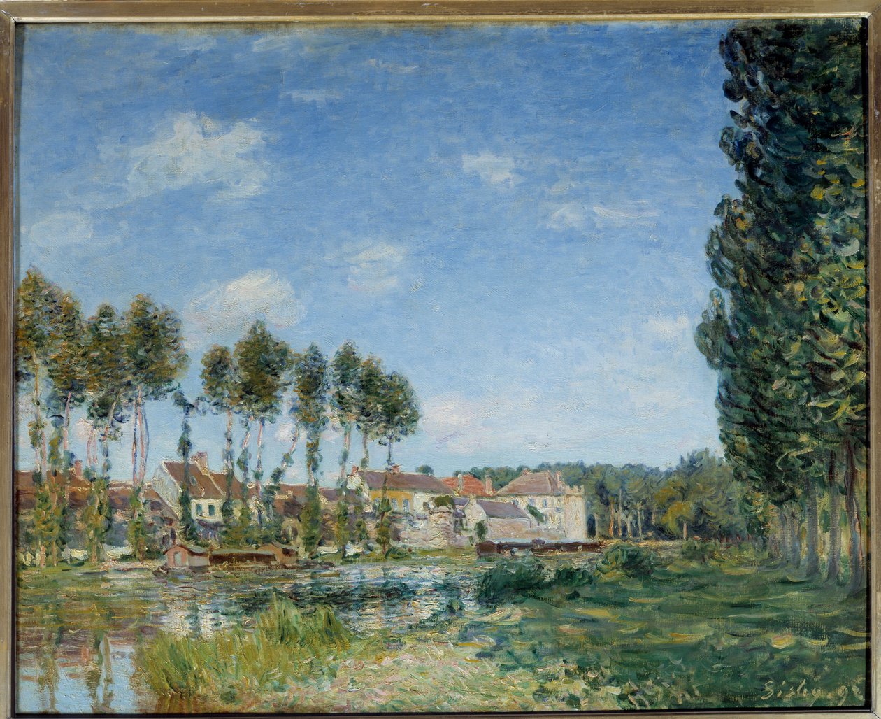 Moret, Loingin rannat. Alfred Sisleyn (1839-1899) maalaus tekijältä Alfred Sisley