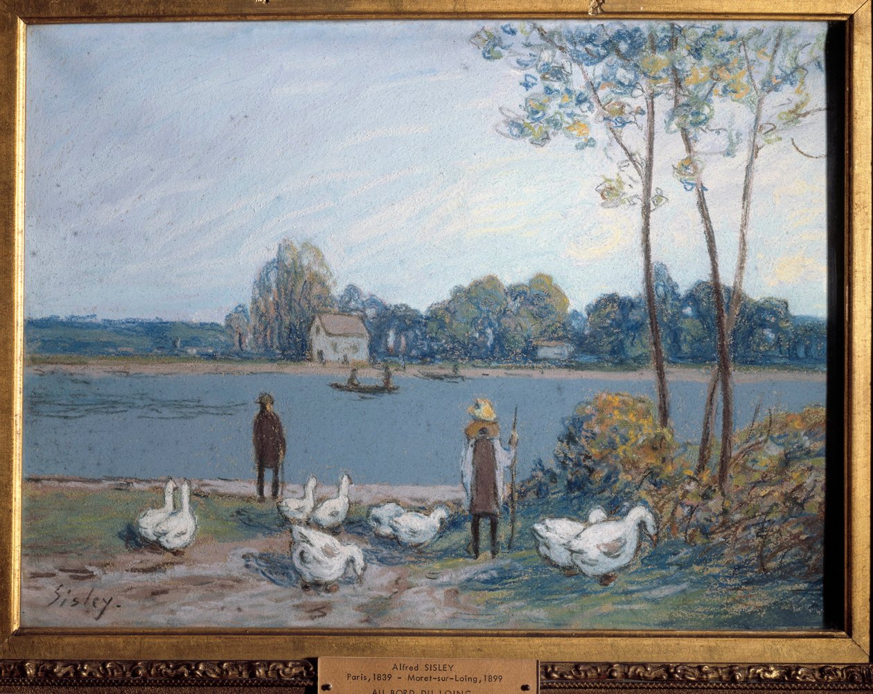 Loingin reunalla. Alfred Sisleyn (1839 - 1899) maalaus tekijältä Alfred Sisley