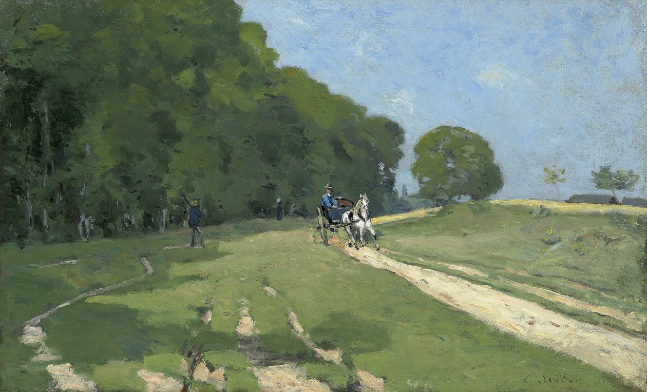 Polku lähellä Parc de Courances; Polku lähellä Courances Parkia, 1868 tekijältä Alfred Sisley