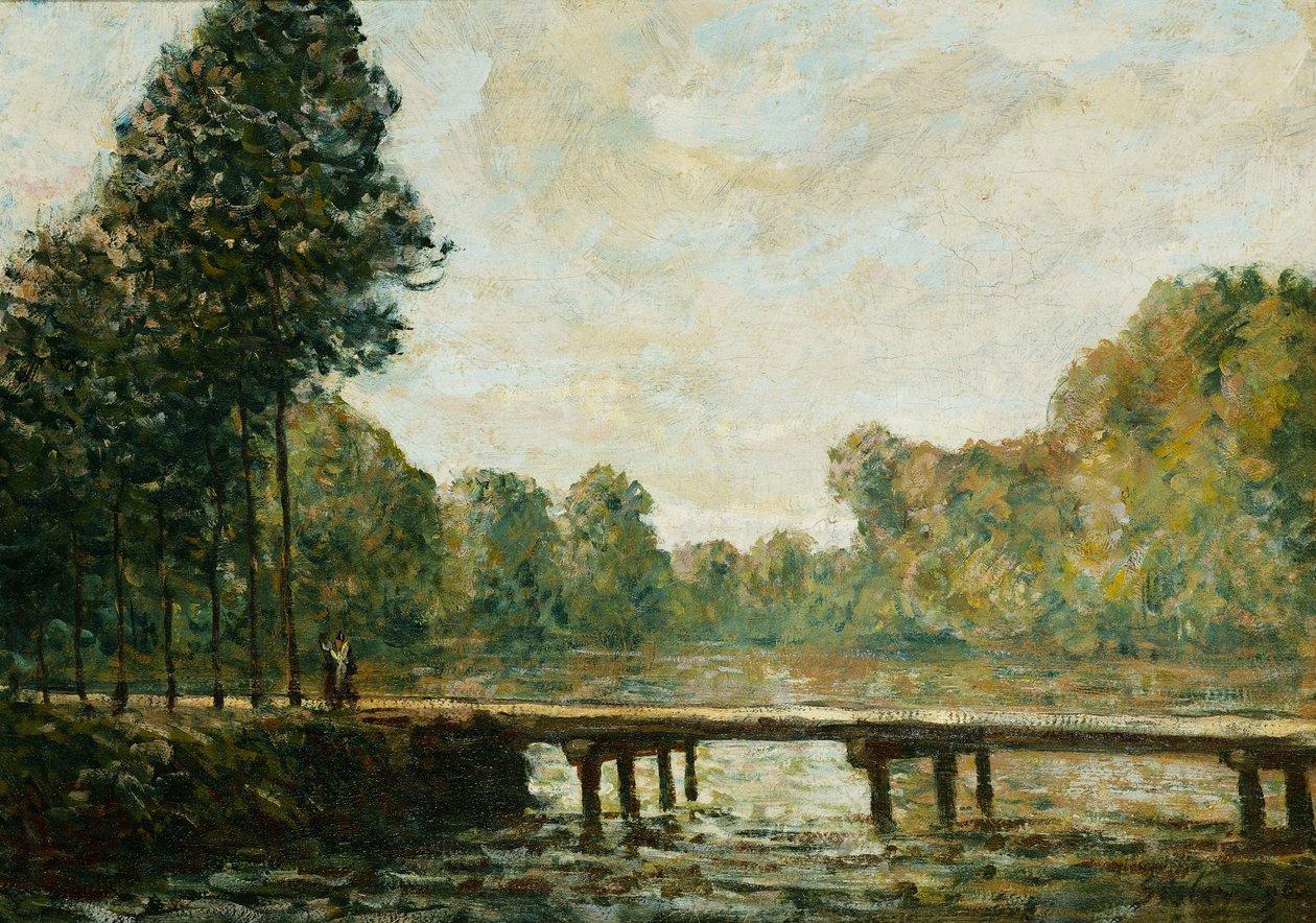 Pieni silta Orvannen yli, 1890 tekijältä Alfred Sisley