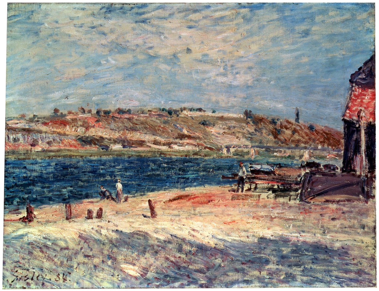 River Banks Saint-Mammèsissa, 1884. tekijältä Alfred Sisley