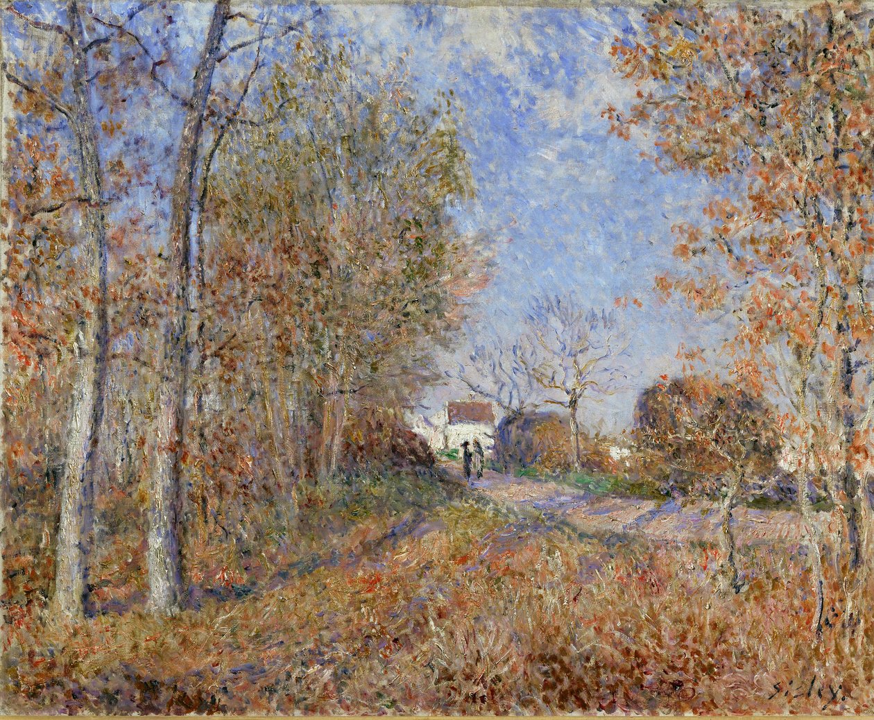 Tie metsänreunassa tekijältä Alfred Sisley