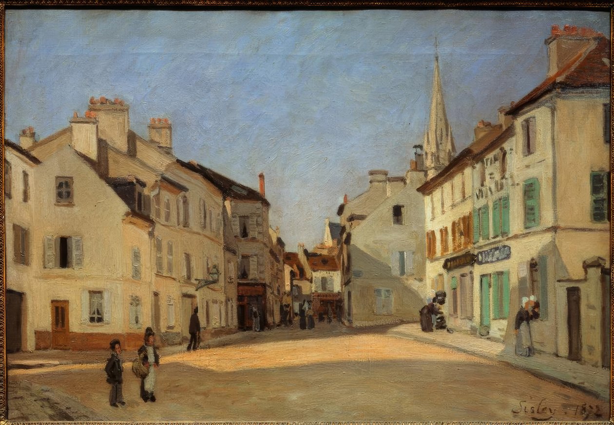 Rue de la Chaussée à Argenteuil, kuten Place à Argenteuil tekijältä Alfred Sisley