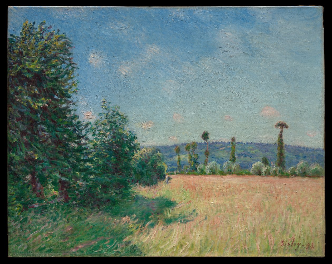 Sahursin niityt aamuauringossa tekijältä Alfred Sisley