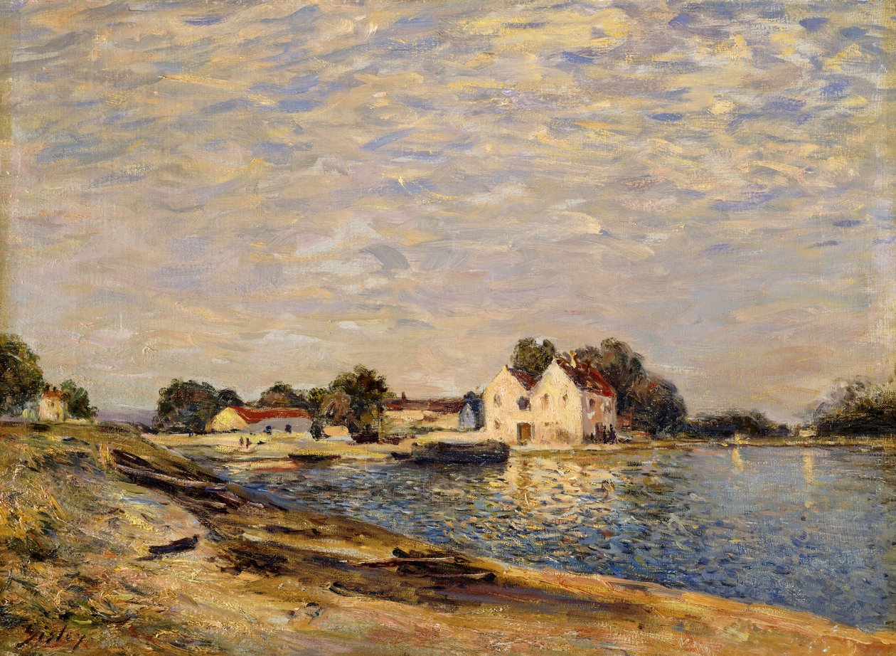 Saint-Mammes, Loingin rannoilla; Saint-Mammes, les Bord du Loing, 1884 tekijältä Alfred Sisley