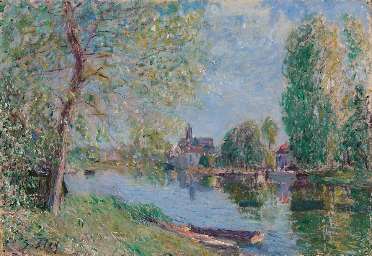 Kevät Moret-sur-Loingissa; Kevät Moret sur Loingissa, 1891 tekijältä Alfred Sisley