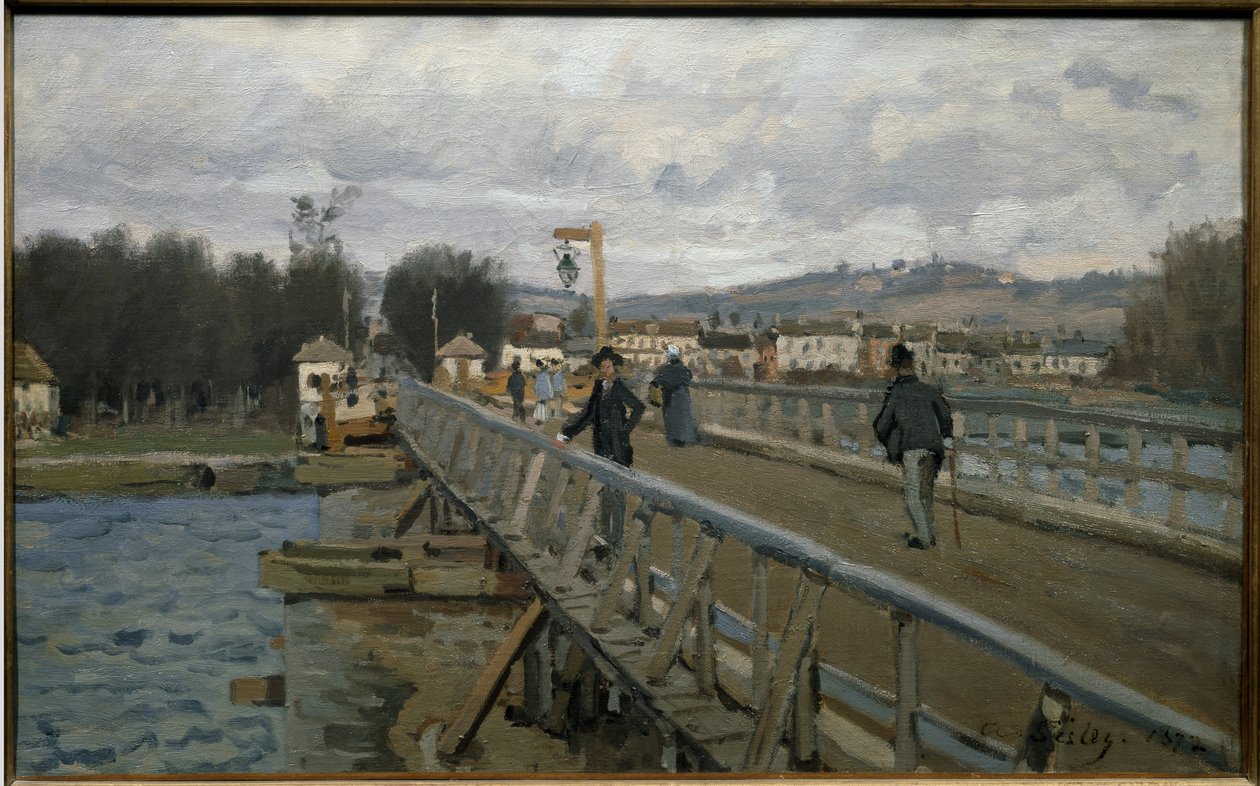 Argenteuil Footbridge - öljy kankaalle tekijältä Alfred Sisley